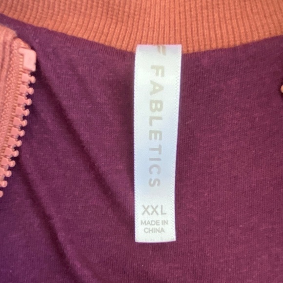 Fabletics Mallory fleece pull over burgundy, mahogany, drift escape size XXL - Picture 8 of 10